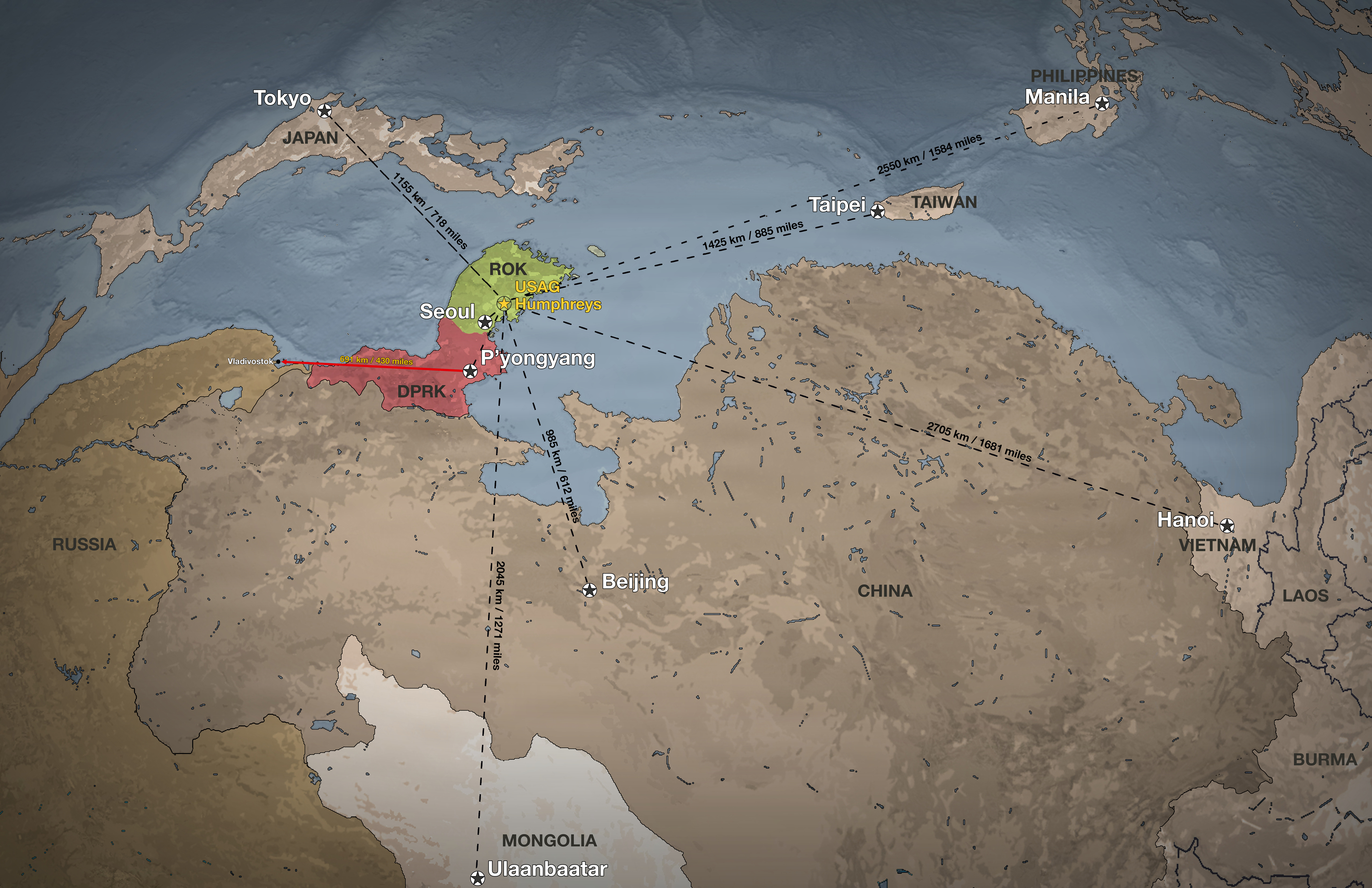 Gen. Brunson's East-Up Map